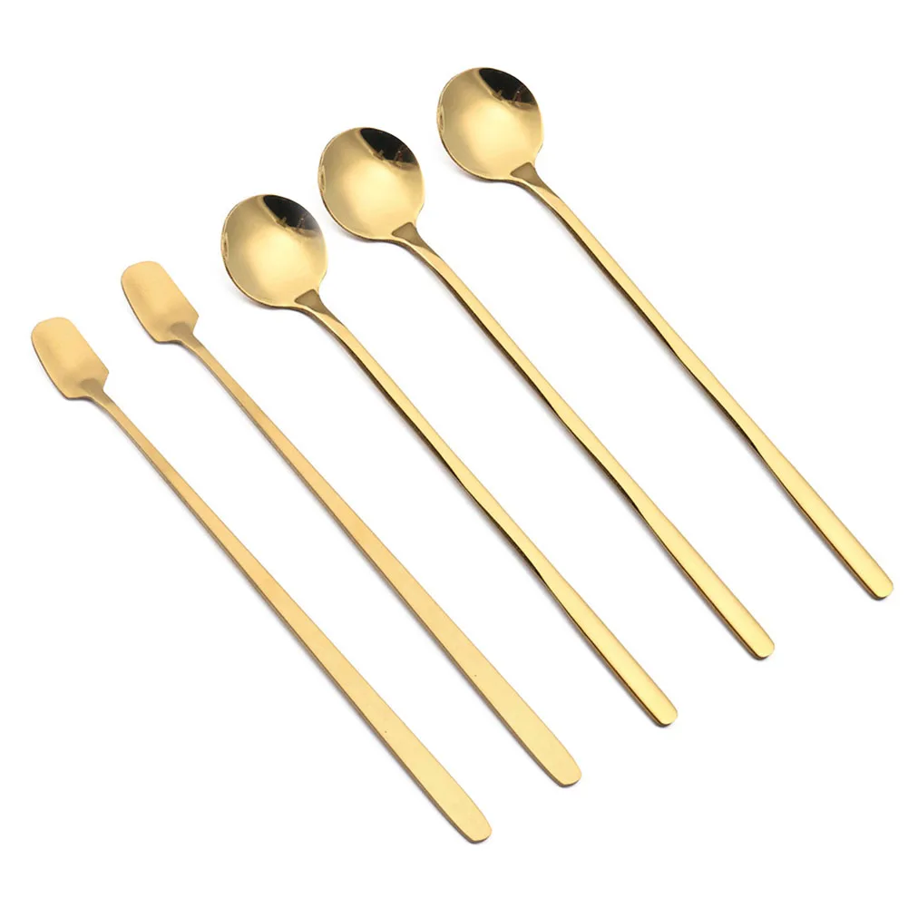 5pcs Small Round Spoon Square Spoon Stainless Steel Gold/Silver Rust And Corrosion Resistance Smooth Edge Camping Equipment
5pcs Small Round Spoon Square Spoon Stainless Steel Gold/Silver Rust And Corrosion Resistance Smooth Edge Camping Equipment