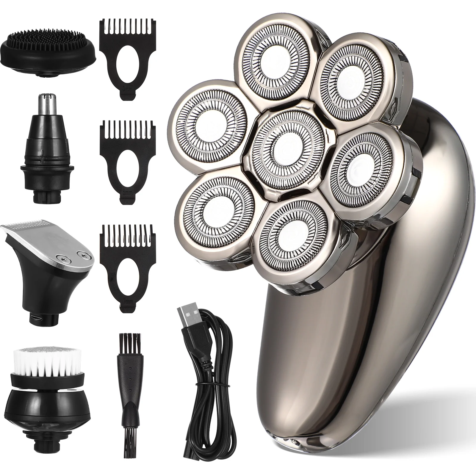 

Electric Shaver Mens Hair Trimmer Head Shavers for Clippers Removal Machine Stainless Steel Shaving Face Travel Razors