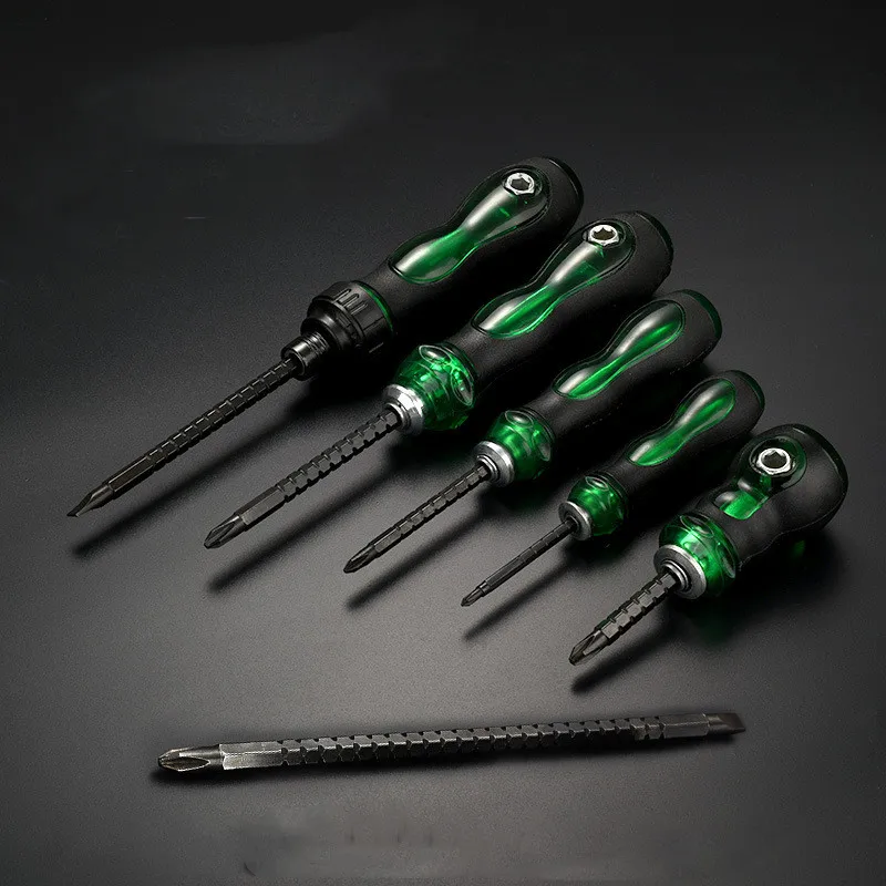 Multifunction Ratchet Screwdriver Slotted Phillips Double Head Dismountable Magnetic Chrome-vanadium Alloy Steel Hand Tool
Multifunction Ratchet Screwdriver Slotted Phillips Double Head Dismountable Magnetic Chrome-vanadium Alloy Steel Hand Tool