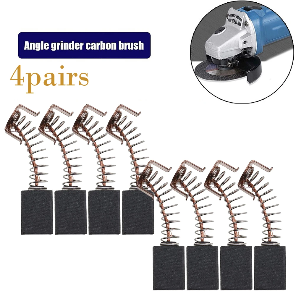 4Pairs Angle Grinder Carbon Brushes 12*8*5mm Electric Hammer Drill Graphite Brush Replacement Compatible With G720 Power Tools
4Pairs Angle Grinder Carbon Brushes 12*8*5mm Electric Hammer Drill Graphite Brush Replacement Compatible With G720 Power Tools