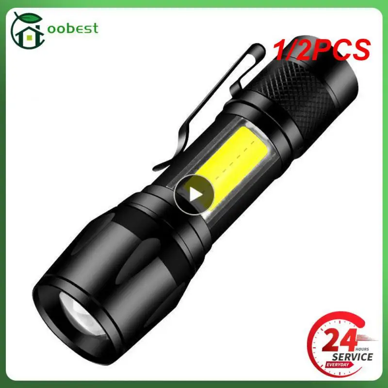 1/2PCS Powerful LED Flashlight Rechargeable USB 18650 Waterproof Zoom Fishing Hunting 100000 Lumens Tactical Flashlight LED
1/2PCS Powerful LED Flashlight Rechargeable USB 18650 Waterproof Zoom Fishing Hunting 100000 Lumens Tactical Flashlight LED