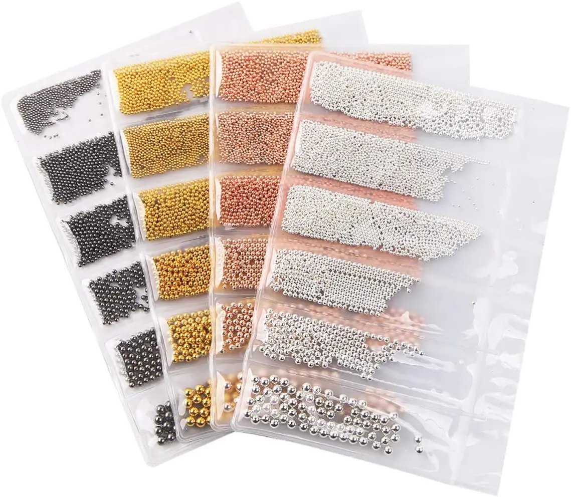 1 Bag 4 Pack Multi Size Steel Ball Nail Rhinestone Caviar Beads For Nails 3D Micro Mini Stainless Steel Bead Metal Nail Jewel
1 Bag 4 Pack Multi Size Steel Ball Nail Rhinestone Caviar Beads For Nails 3D Micro Mini Stainless Steel Bead Metal Nail Jewel