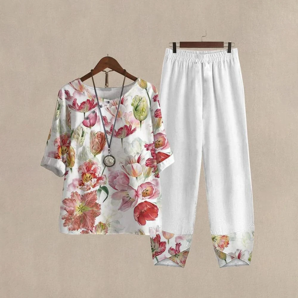 2323 New Soft Sweat Absorption Button Shirt Flower Color Print Shirt Retro Style Boutique Breathable Short Sleeve Pants Suit
2323 New Soft Sweat Absorption Button Shirt Flower Color Print Shirt Retro Style Boutique Breathable Short Sleeve Pants Suit
