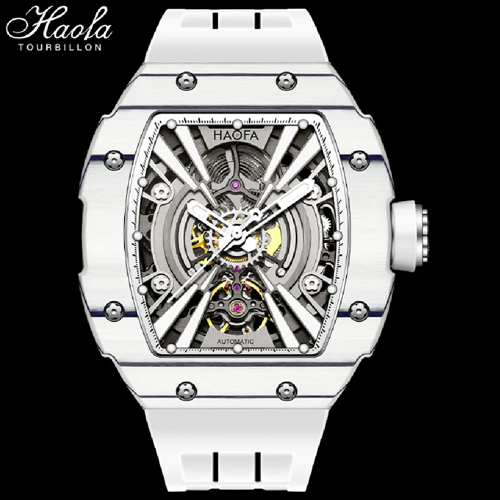Haofa Skeleton Automatic Movement Watch For Men Mechanical Sapphire Luminous 80h Mens Watch Carbon Fiber Case orologio uomo 1906
Haofa Skeleton Automatic Movement Watch For Men Mechanical Sapphire Luminous 80h Mens Watch Carbon Fiber Case orologio uomo 1906