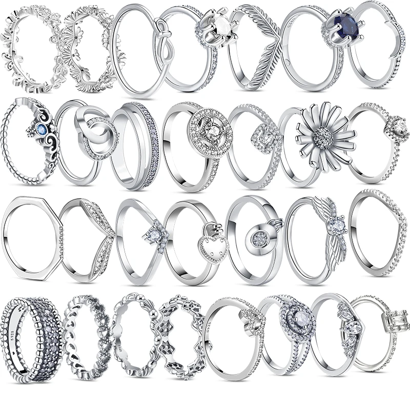 925 Sterling Silver Love Star Daisy Feather Rings Zircon Sparkling Fit Brand Pantora Fashion Jewelry Women Anniversary Gifts
925 Sterling Silver Love Star Daisy Feather Rings Zircon Sparkling Fit Brand Pantora Fashion Jewelry Women Anniversary Gifts