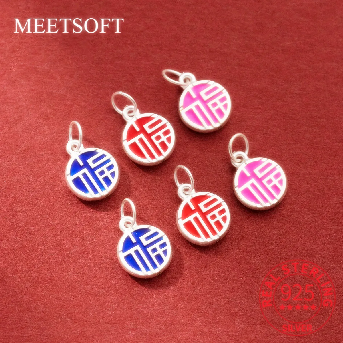 MEETSOFT 925 Стерлинговое Серебро, красочные 3D 10 мм, круглый знак удачи, подвески «сделай сам», ожерелье ручной работы, строительный подарок
MEETSOFT 925 Стерлинговое Серебро, красочные 3D 10 мм, круглый знак удачи, подвески «сделай сам», ожерелье ручной работы, строительный подарок