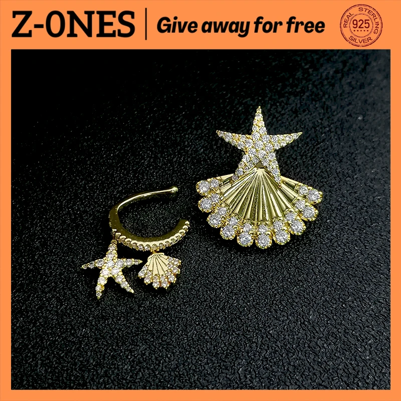 925 sterling silver ladies earrings sea resort creatures scallop zircon earrings set luxury brand Monaco jewelry
925 sterling silver ladies earrings sea resort creatures scallop zircon earrings set luxury brand Monaco jewelry