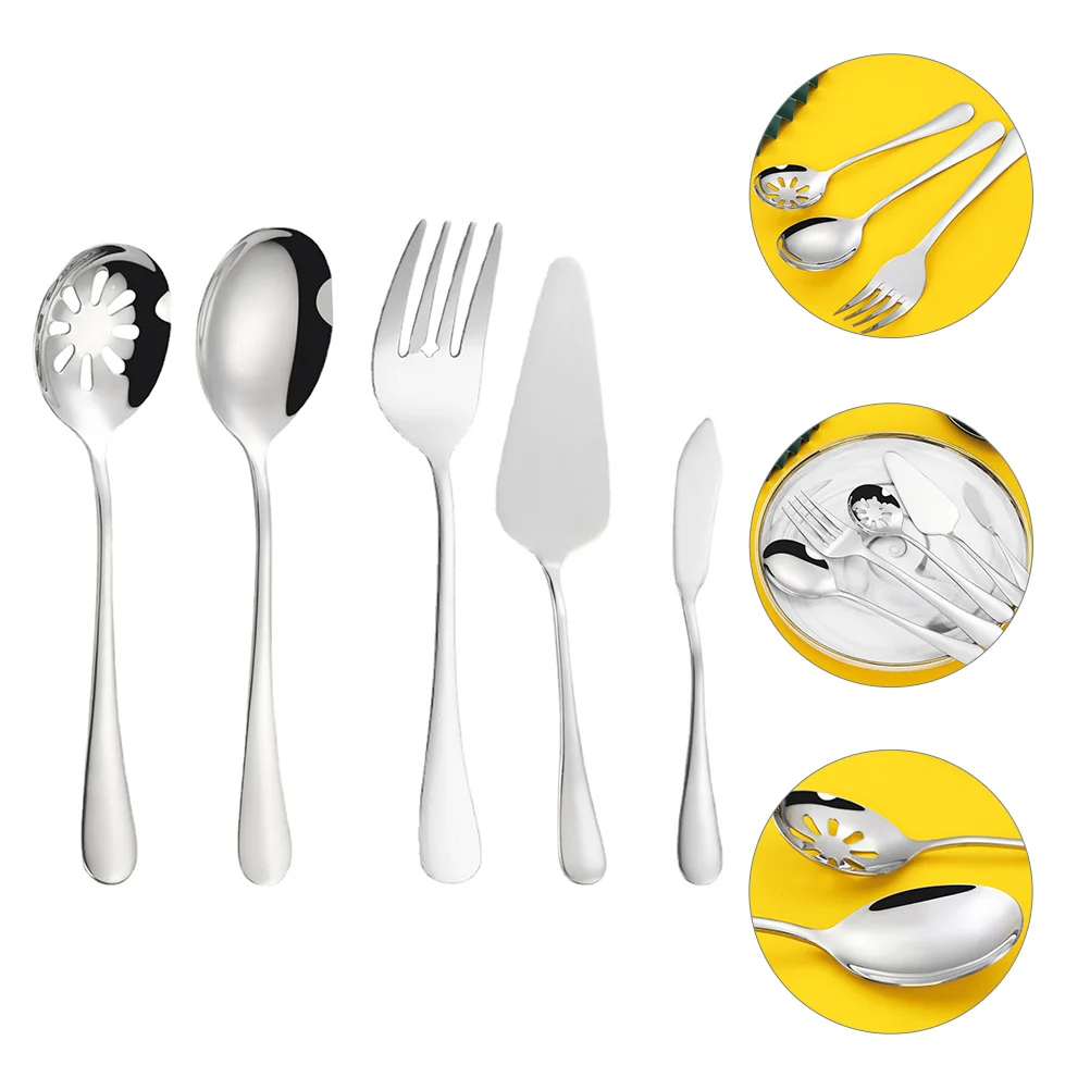 5pcs Stainless Steel Fork Spoon Reusable Tableware Portable Kitchen Flatware
5pcs Stainless Steel Fork Spoon Reusable Tableware Portable Kitchen Flatware