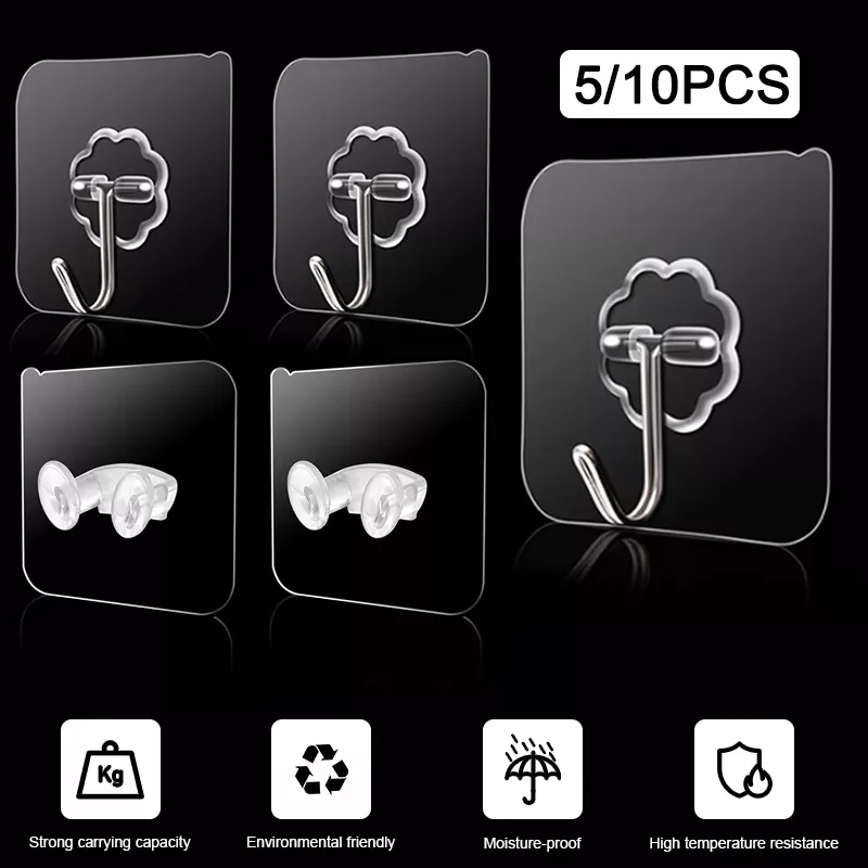 1/2/3/5/10 Household Transparent Strong Self-adhesive Door Wall Hook Suction Heavy Duty Shelf Suction Cup Kitchen Bathroom Hook 
1/2/3/5/10 Household Transparent Strong Self-adhesive Door Wall Hook Suction Heavy Duty Shelf Suction Cup Kitchen Bathroom Hook