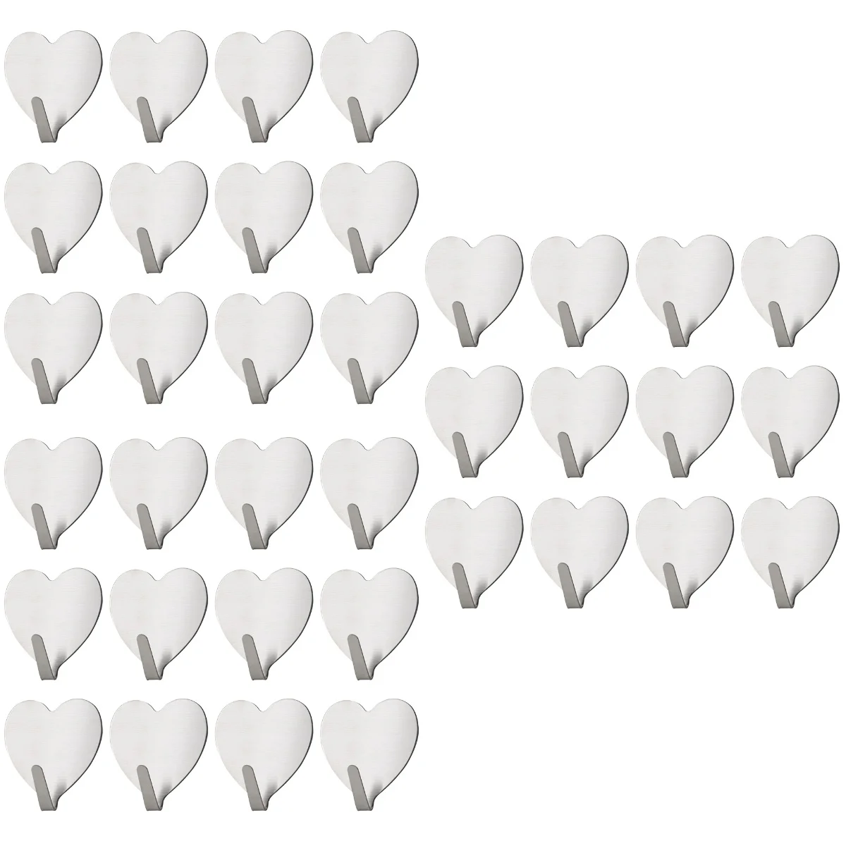 36 Pcs Iron Heart Shaped Adhesive Hangers Wall Mounted Hooks Coat Hook Traceless Hanger for Bathroom Kitchen (Silver)
36 Pcs Iron Heart Shaped Adhesive Hangers Wall Mounted Hooks Coat Hook Traceless Hanger for Bathroom Kitchen (Silver)