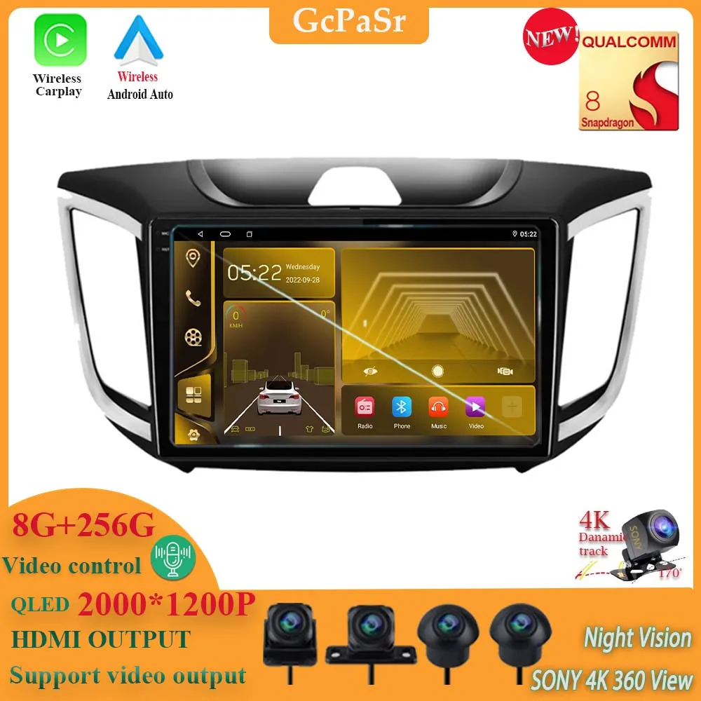Автомобильный Dvd-плеер на Android 13 для Hyundai Creta ix25 2015-2019, мультимедийный плеер Qualcomm Snapdragon, GPS-навигация, автомобильное радио, стерео
Автомобильный Dvd-плеер на Android 13 для Hyundai Creta ix25 2015-2019, мультимедийный плеер Qualcomm Snapdragon, GPS-навигация, автомобильное радио, стерео