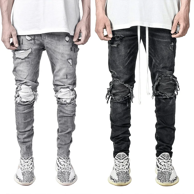 European station ins trendy men's stretch denim feet pants motorcycle ripped black jeans men skinny jeans
European station ins trendy men's stretch denim feet pants motorcycle ripped black jeans men skinny jeans