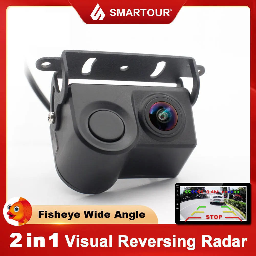 

Newest 170 Degree Viewing Angle HD Waterproof 2 in 1 Car Rear View Detector Probe Backup Camera with Radar Auto Parking Sensor