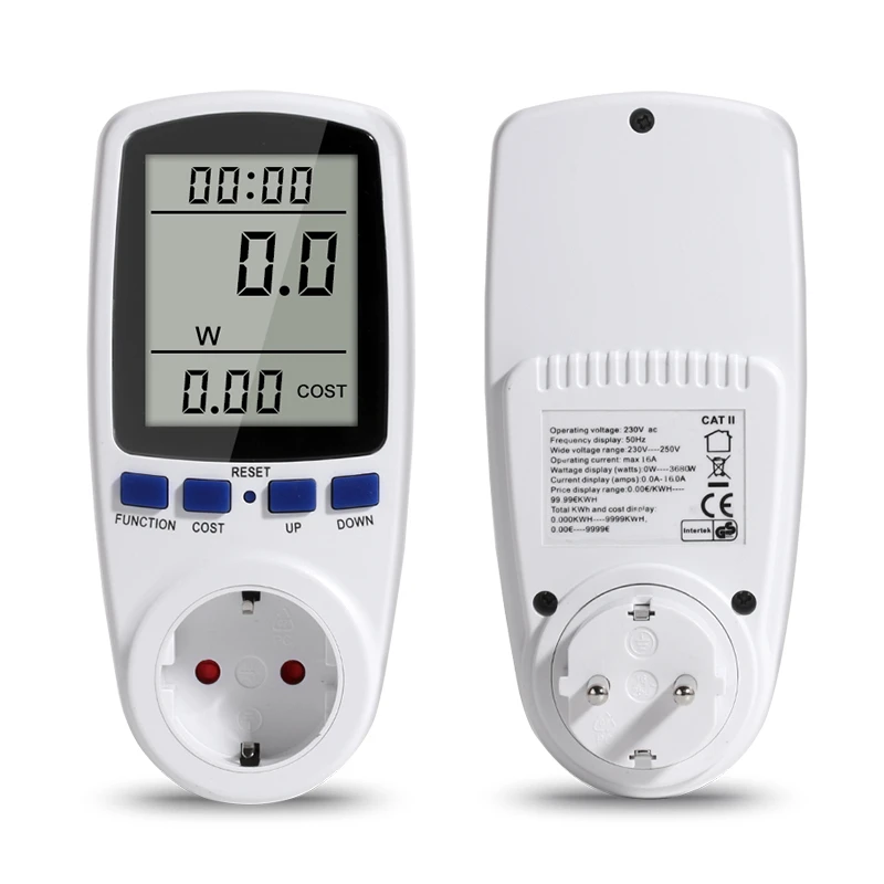 RZ 230V Power Meters AC EU Digital LCD Power Meter Wattmeter Socket Wattage Energy Meter Measuring Outlet Power Analyzer CQ-836
RZ 230V Power Meters AC EU Digital LCD Power Meter Wattmeter Socket Wattage Energy Meter Measuring Outlet Power Analyzer CQ-836