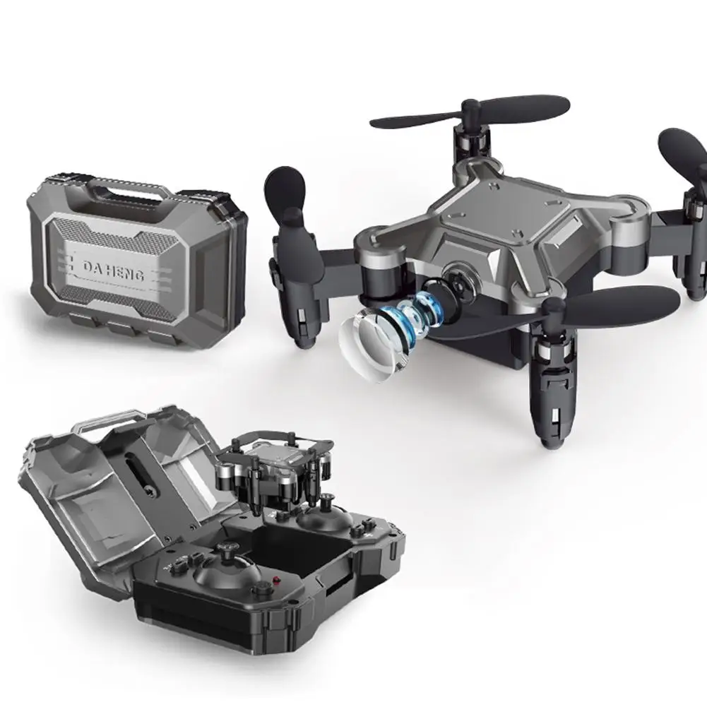 

Дрон DH-120 Luggage drone, WiFi, частота трансляции 2,4ГГц, FPV, функция удержания высоты, 4 луча, складной, трансляция видео в реальном времени, дистанционное управление