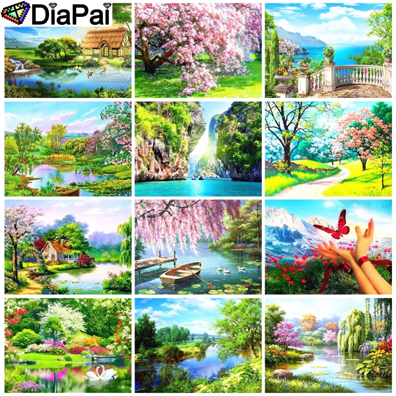DIAPAI Diy Full Square Round Drill 5D Diamond Painting Cross Stitch Diamond Embroidery "Scenery Tree Lake" Home Decor Gift
DIAPAI Diy Full Square Round Drill 5D Diamond Painting Cross Stitch Diamond Embroidery "Scenery Tree Lake" Home Decor Gift