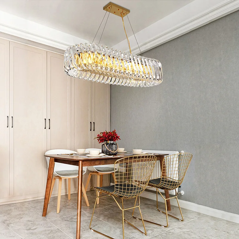Crystal Hanging Lamps for Dining Room LED Light Fixture Lustre Decoration Home Decor Pendant Lights for Kitchen Island
Crystal Hanging Lamps for Dining Room LED Light Fixture Lustre Decoration Home Decor Pendant Lights for Kitchen Island