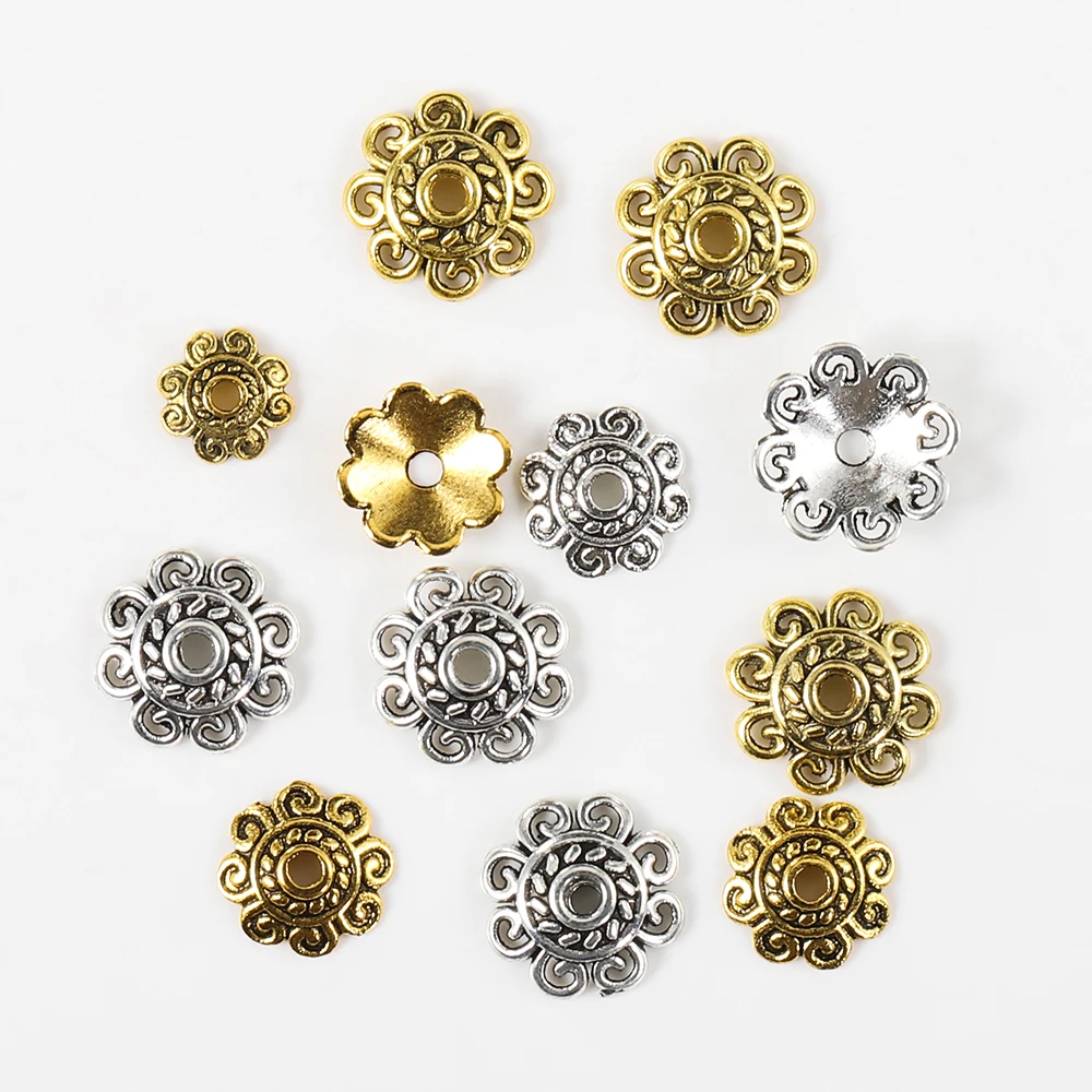 50pcs Retro Flower Bead Caps Antique Gold Tibetan Silver Color Spacer Bead End Cover for Jewelry Making Findings DIY Accessories
50pcs Retro Flower Bead Caps Antique Gold Tibetan Silver Color Spacer Bead End Cover for Jewelry Making Findings DIY Accessories