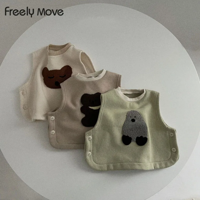 Freely Move Korean Winter Newborn Baby Cotton Bear Button Vest Warm Sleeveless Coats Infants Clothes Toddlers Kids Waistcoats
Freely Move Korean Winter Newborn Baby Cotton Bear Button Vest Warm Sleeveless Coats Infants Clothes Toddlers Kids Waistcoats