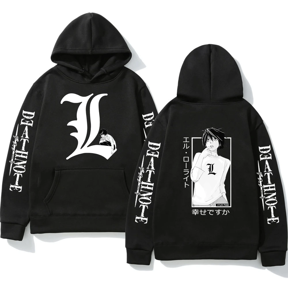 Anime Death Note Print Hoodie for Men Women Japanese Manga Cartoon Graphic Print Sweatshirt Oversized Streetwear Fleece Pullover
Anime Death Note Print Hoodie for Men Women Japanese Manga Cartoon Graphic Print Sweatshirt Oversized Streetwear Fleece Pullover