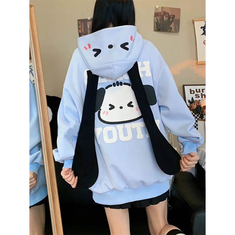 Sanrio Pochacco Coat Kawaii Cartoon Dog Hooded Long Ears Hoodie Cardigan Female Autumn and Winter Cute Sweet Sister Top Coat
Sanrio Pochacco Coat Kawaii Cartoon Dog Hooded Long Ears Hoodie Cardigan Female Autumn and Winter Cute Sweet Sister Top Coat