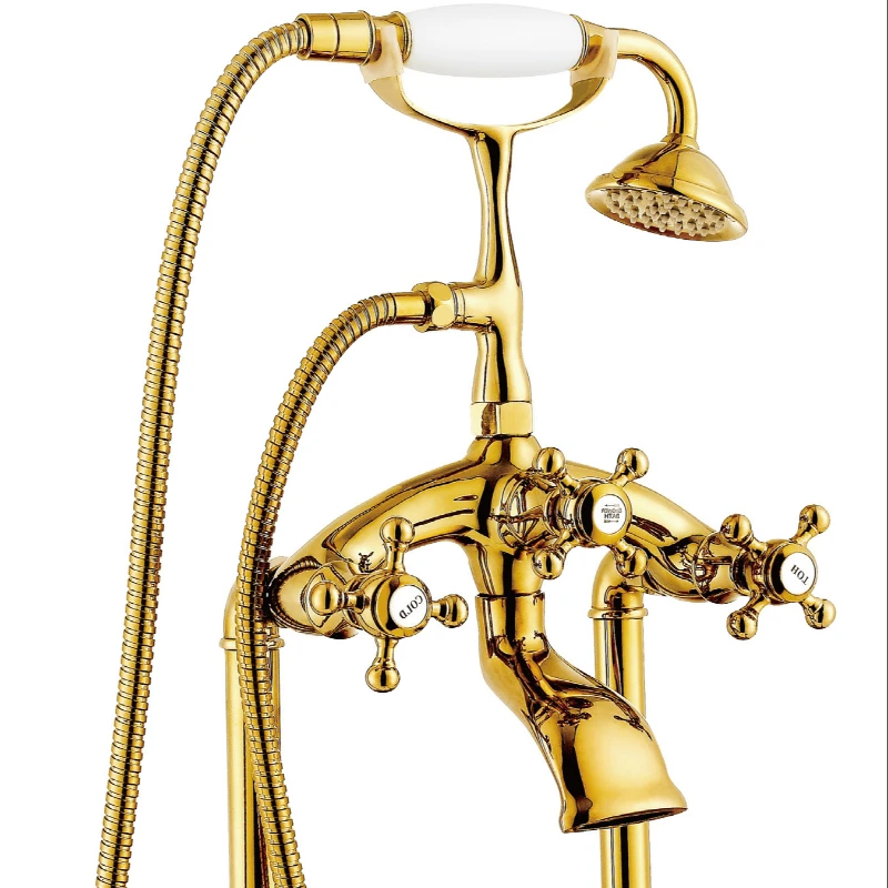 Mount Bathroom Mixer European Antique Style Brass Bath Tub Shower Faucet Telephone Hand Shower
Mount Bathroom Mixer European Antique Style Brass Bath Tub Shower Faucet Telephone Hand Shower