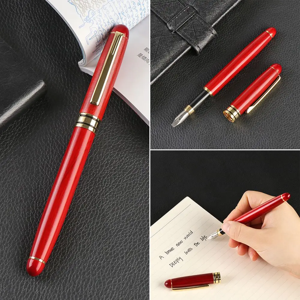 Smooth Fine Nib Signature Stroke Stationery Metal Pen Clip Mahogany Pencil Ink Refills Bamboo Fountain Pens 
Smooth Fine Nib Signature Stroke Stationery Metal Pen Clip Mahogany Pencil Ink Refills Bamboo Fountain Pens