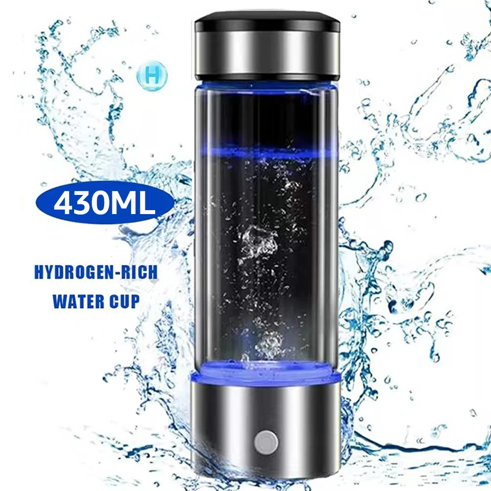 

Hydrogen Generator Cup Water Filter 430ML Alkaline Maker Hydrogen-Rich Water Portable Bottle Lonizer Pure H2 Electrolysis