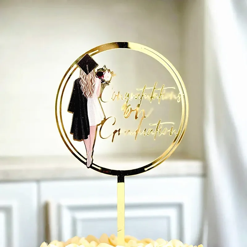 Золотой акриловый топпер для выпускного торта Wohltao
Золотой акриловый топпер для выпускного торта Wohltao
