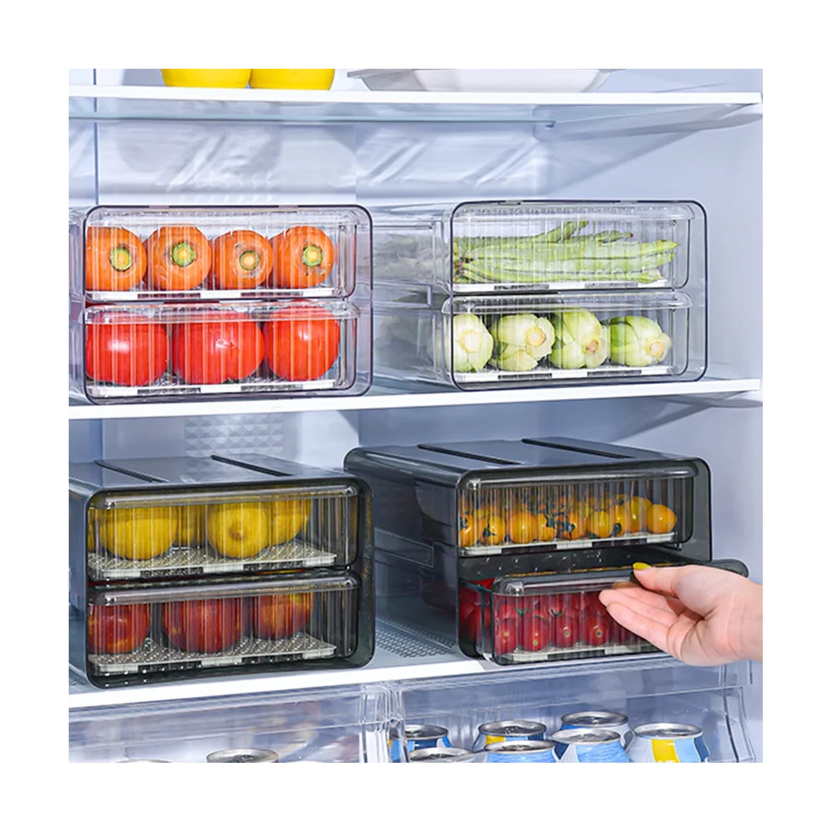 Double-Layer Egg Box PET Transparent Kitchen Refrigerator Organizadores Crisper Plastic Household Drawer Egg Box White C
Double-Layer Egg Box PET Transparent Kitchen Refrigerator Organizadores Crisper Plastic Household Drawer Egg Box White C