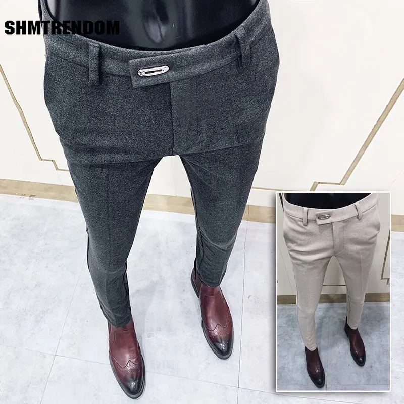 2023 Autumn Winter Woolen Business Dress Pants Men Elastic Waist Streetwear Casual Trousers Formal Social Suit Pants Homme 28-36
2023 Autumn Winter Woolen Business Dress Pants Men Elastic Waist Streetwear Casual Trousers Formal Social Suit Pants Homme 28-36