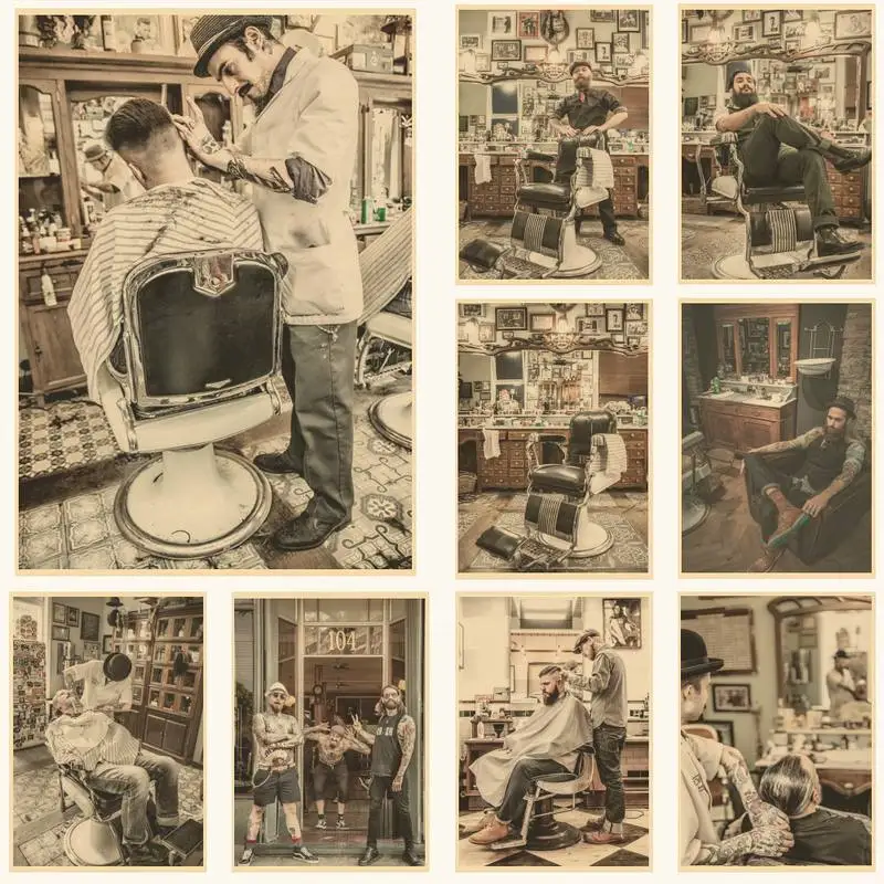 Tattoos Barber Shop POSTER Retro Poster Home Bar Cafe Art Wall Sticker Collection Picture Wallpaper Decoration
Tattoos Barber Shop POSTER Retro Poster Home Bar Cafe Art Wall Sticker Collection Picture Wallpaper Decoration