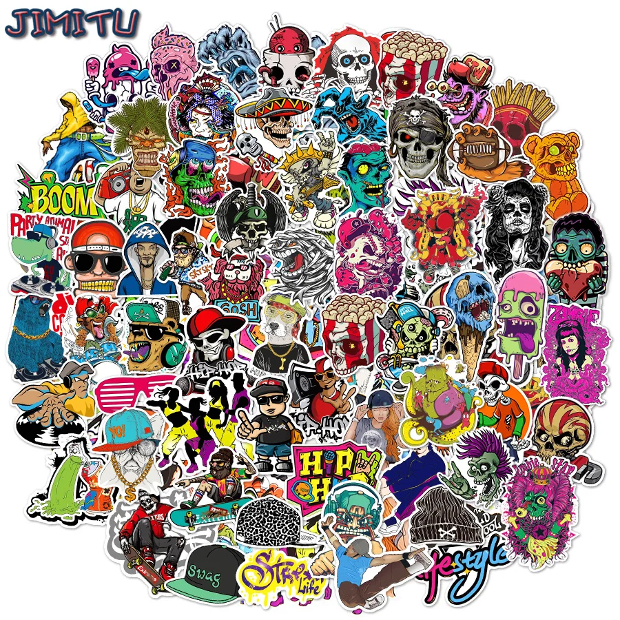 100 Pcs Hip Hop Fashion Stickers Skull Waterproof Stickers For Laptop Skateboard Helmet Bicycle Suitcase Decal Decoration
100 Pcs Hip Hop Fashion Stickers Skull Waterproof Stickers For Laptop Skateboard Helmet Bicycle Suitcase Decal Decoration