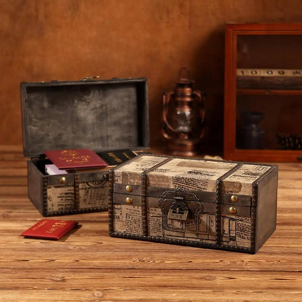 Dropshipping!!Jewelry Box Dustproof with Lock Print Anti-deformed Moisture-proof Storage Cover Vintage Treasure Chest for Gift
Dropshipping!!Jewelry Box Dustproof with Lock Print Anti-deformed Moisture-proof Storage Cover Vintage Treasure Chest for Gift