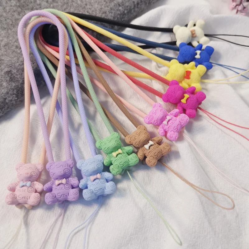 Anti-lost Sling Three-dimensional Smiling Bear Silicone Lanyard Mobile Phone Lanyard ON for IPhone Samsung Mobile Phone Lanyard
Anti-lost Sling Three-dimensional Smiling Bear Silicone Lanyard Mobile Phone Lanyard ON for IPhone Samsung Mobile Phone Lanyard
