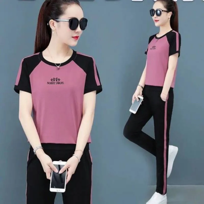 224#Embroidery2022Summer Sportswear Suit Women's New Large Size Short Sleeve Loose Fashion Casual Two-Piece Suit
224#Embroidery2022Summer Sportswear Suit Women's New Large Size Short Sleeve Loose Fashion Casual Two-Piece Suit