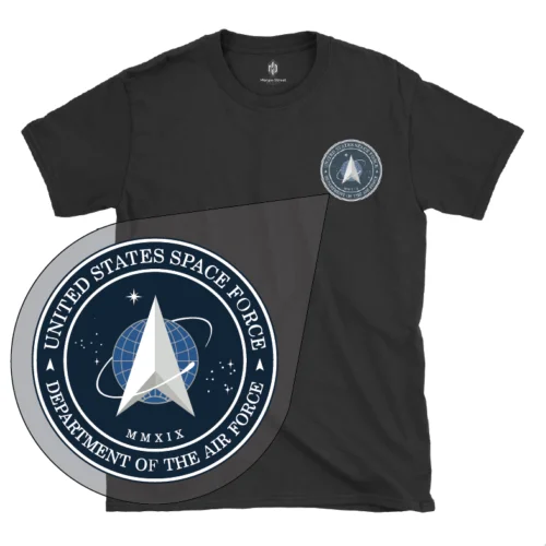 

Official United States Space Force Patch Logo 100% Cotton T-Shirt & Decal Unisex Women Men Tee Shirt