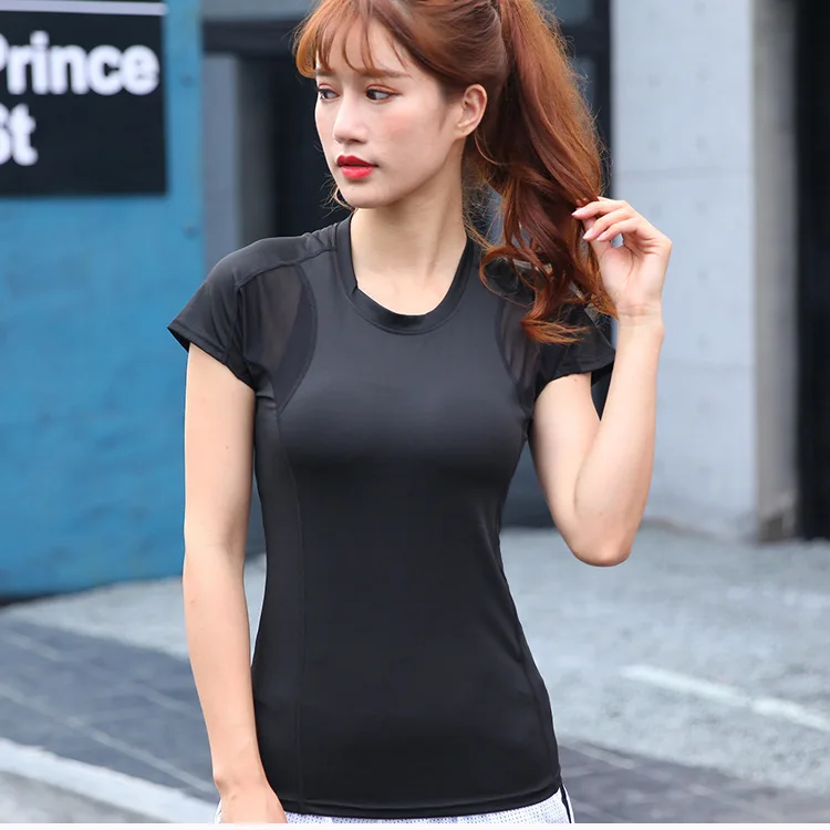 Yoga clothes women's short-sleeved sports fitness clothes mesh quick-drying fitness clothes autumn and winter new style 
Yoga clothes women's short-sleeved sports fitness clothes mesh quick-drying fitness clothes autumn and winter new style