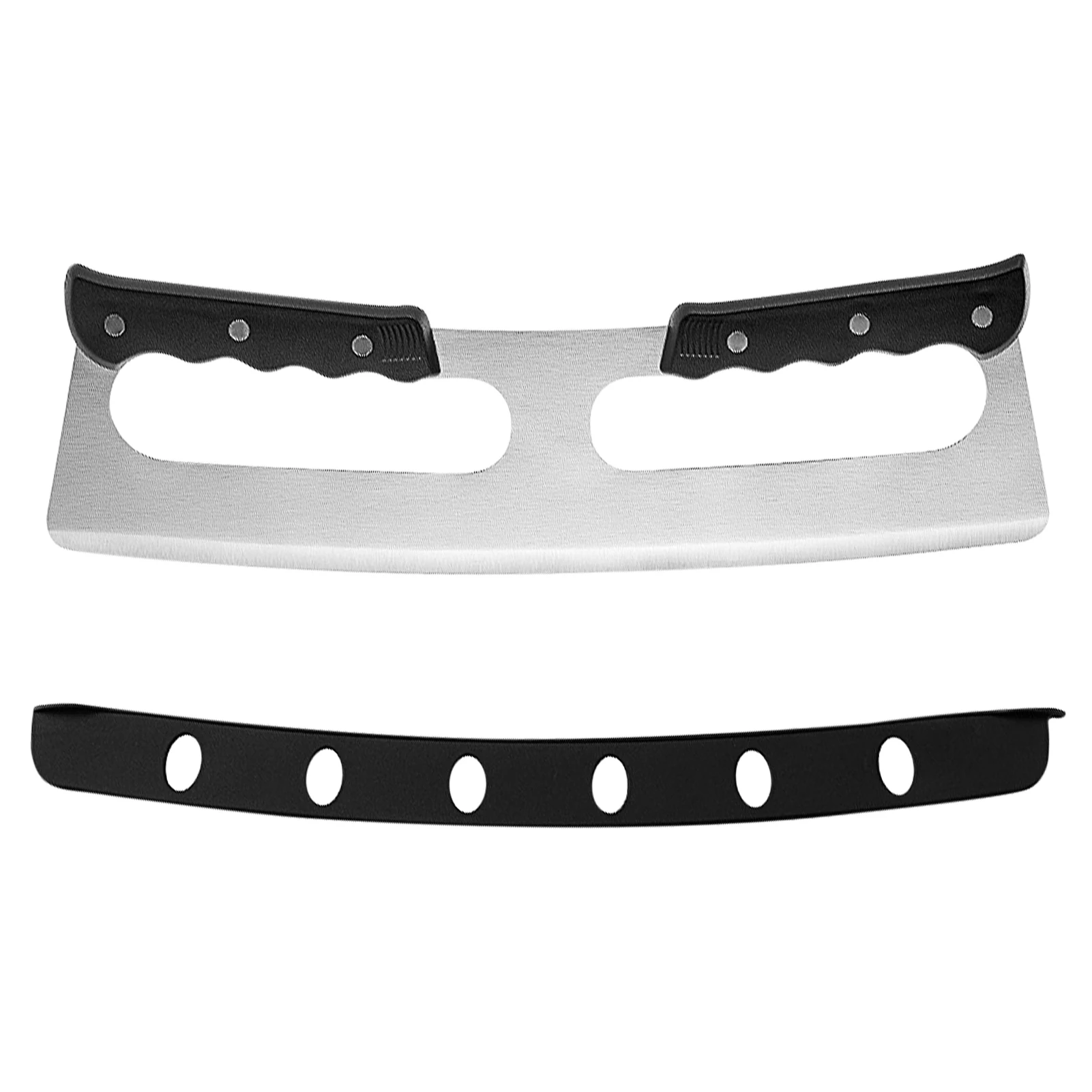 Kitchen Pizza Cutter Stainless Steel Slicer Chopper With Double Handle And Protective Cover Baking Tool For Pastry Pasta Cakes
Kitchen Pizza Cutter Stainless Steel Slicer Chopper With Double Handle And Protective Cover Baking Tool For Pastry Pasta Cakes