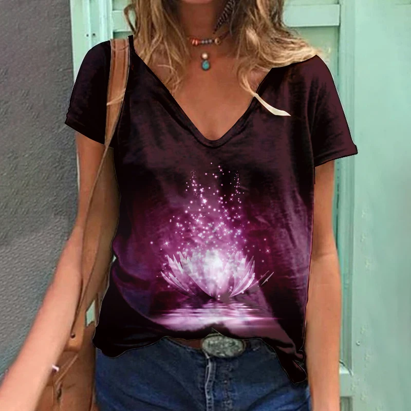 2023 Women's T-shirt 3D Printed Flower V-Neck Fashion Short Sleeve Plus Size T-shirt Women's Clothing Y2k Women's T-shirt
2023 Women's T-shirt 3D Printed Flower V-Neck Fashion Short Sleeve Plus Size T-shirt Women's Clothing Y2k Women's T-shirt