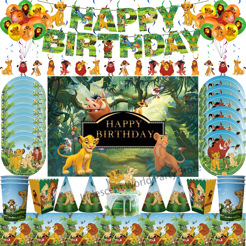 Disney Anime The Lion King Party Theme Simba Disposable Tableware Set Cups Paper Balloons Birthday Party Gift Baby Christening
Disney Anime The Lion King Party Theme Simba Disposable Tableware Set Cups Paper Balloons Birthday Party Gift Baby Christening