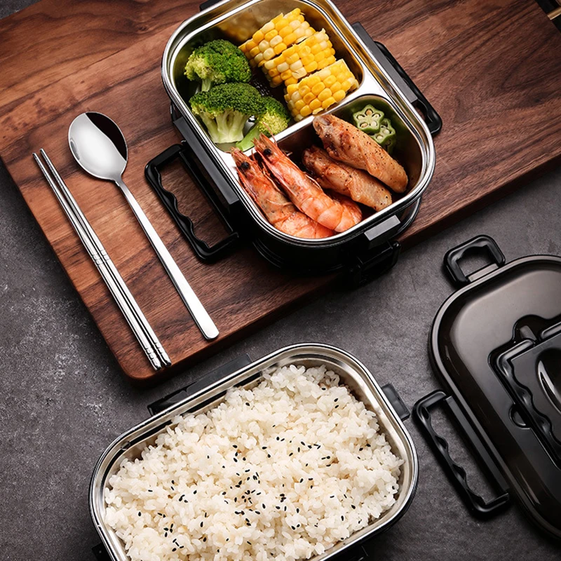 Stainless Steel Insulated Bento with Spoon and Chopsticks School Double Compartments Students White-Collar Portable Lunch Box
Stainless Steel Insulated Bento with Spoon and Chopsticks School Double Compartments Students White-Collar Portable Lunch Box