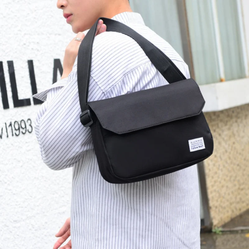 

Маленькие Мужские сумки-мессенджеры через плечо из ткани Оксфорд, однотонные повседневные уличные сумки-Кроссбоди для отдыха, 2023