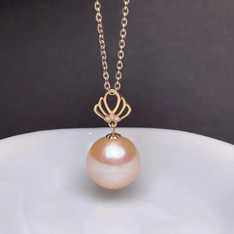 Elegant 18K Yellow Gold Pearl Pendant 11 To 12mm Natural Pearl Gold Pendant Birthday Gift for Woman
Elegant 18K Yellow Gold Pearl Pendant 11 To 12mm Natural Pearl Gold Pendant Birthday Gift for Woman