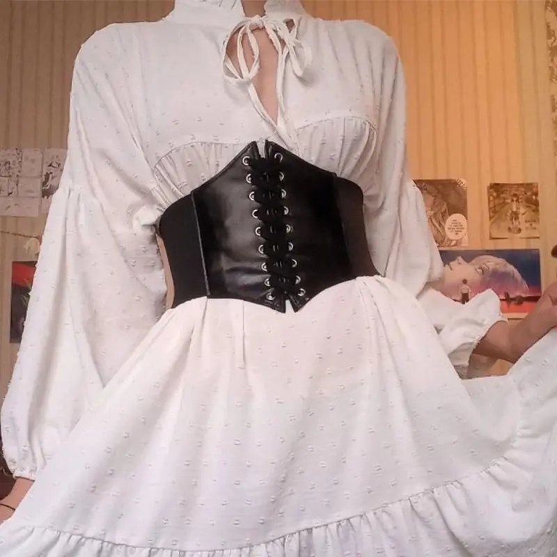 Corsets for women Wide Belt Gothic Slimming sheath flat belly White Corset Elastic High Waist Faux Leather Black Belts korsett
Corsets for women Wide Belt Gothic Slimming sheath flat belly White Corset Elastic High Waist Faux Leather Black Belts korsett