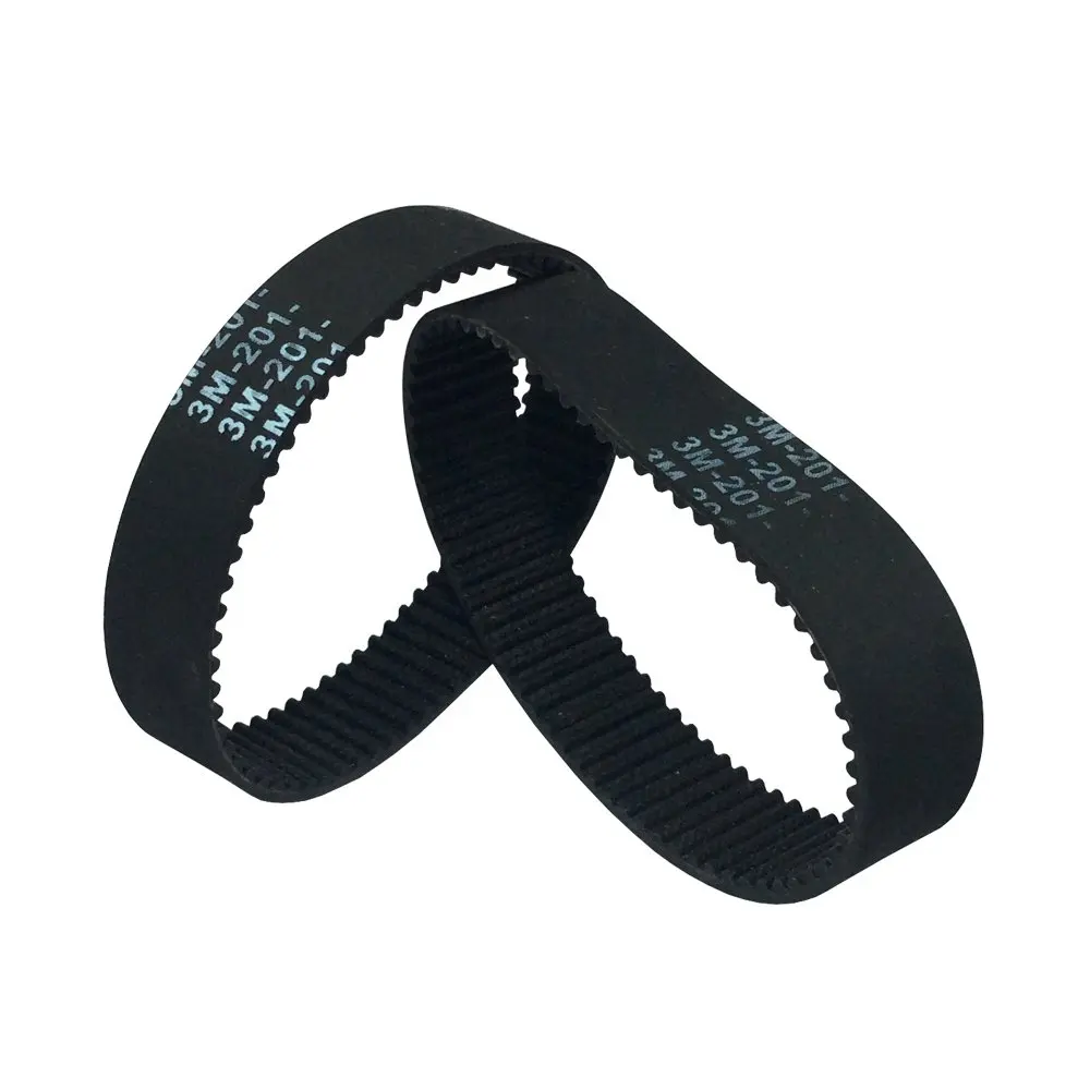 

Pack of 2pcs HTD 3M Round Rubber Timing Belts Closed-Loop 201mm Length 67 Teeth 15mm Width Industrial Drive Belts