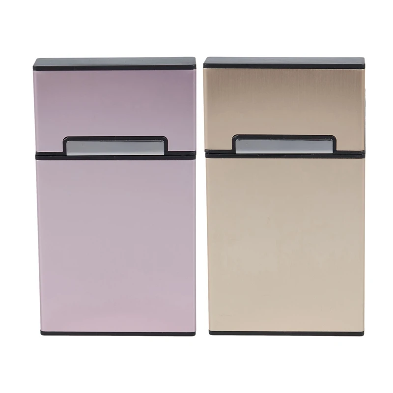 2Pcs New Ultra Thin Fashion Pipes Creative Personality Cigaret Case Slim Metal Cigarette Box Gift Box Women Cigarette Holder(Gol
2Pcs New Ultra Thin Fashion Pipes Creative Personality Cigaret Case Slim Metal Cigarette Box Gift Box Women Cigarette Holder(Gol