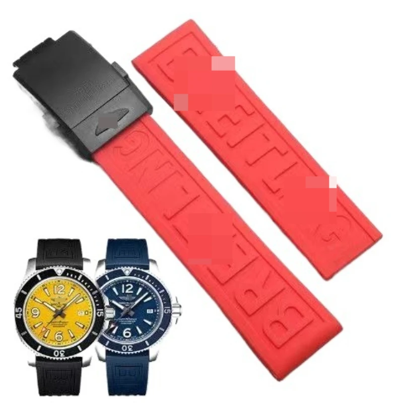22mm Silicone Mens Watch Strap For Breitling Stainless Steel Buckle Rubber Watch Strap diffenent colors plastic watch strap
22mm Silicone Mens Watch Strap For Breitling Stainless Steel Buckle Rubber Watch Strap diffenent colors plastic watch strap
