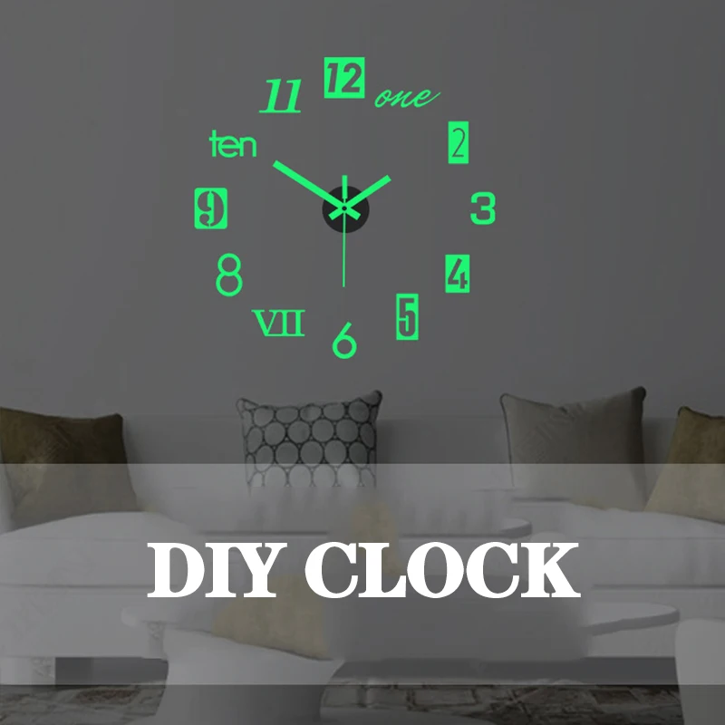 3D Wall Clock Luminous Frameless Wall Clock DIY Silent Wall Clock Acrylic Digital Decorative Wall Sticker
3D Wall Clock Luminous Frameless Wall Clock DIY Silent Wall Clock Acrylic Digital Decorative Wall Sticker