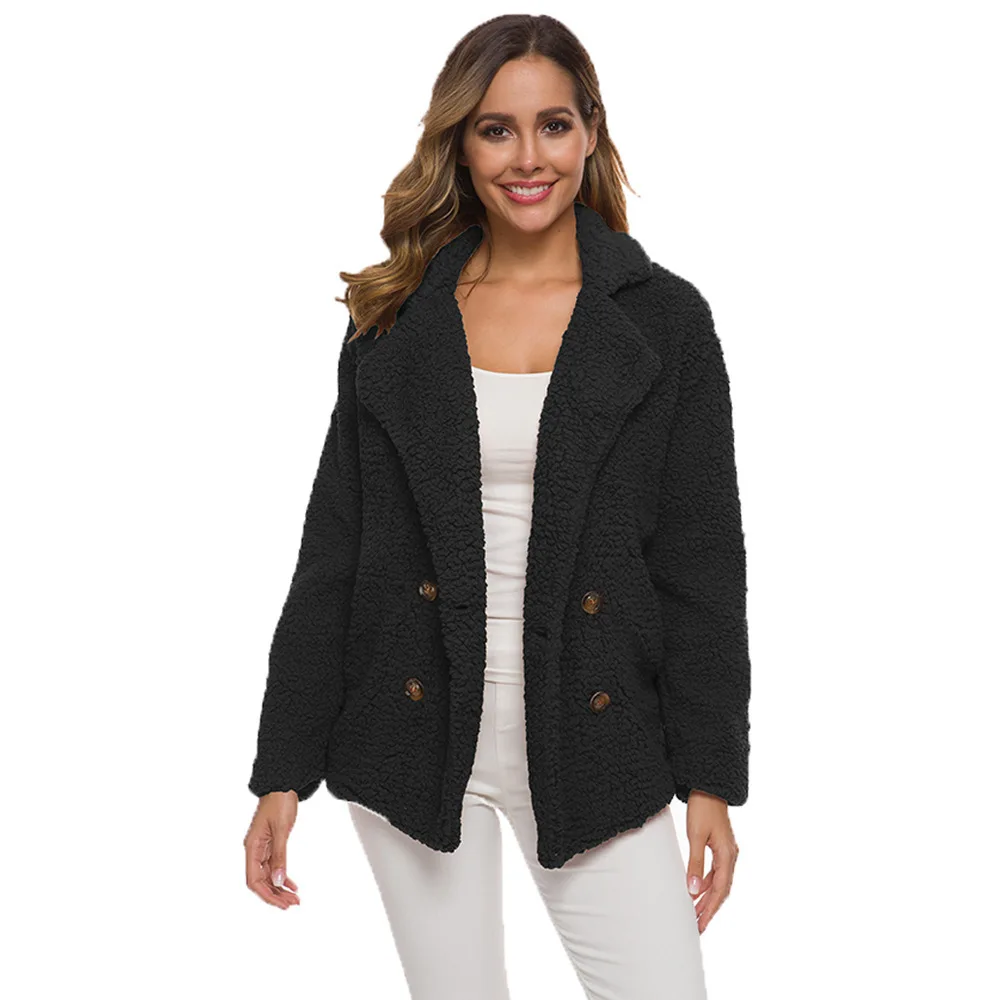 Women'S Autumn And Winter 2022 Teddy Bear Sherpa Jacket Jacket With Pocket Coat Lapel Double Breasted Loose Sweater Coat
Women'S Autumn And Winter 2022 Teddy Bear Sherpa Jacket Jacket With Pocket Coat Lapel Double Breasted Loose Sweater Coat